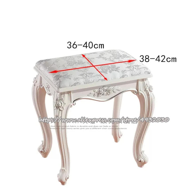 Description Picture 2 of itemEuropean style skirt Makeup stool cushion cover chair cushion bedside table  piano stool shoe stool cushion cover