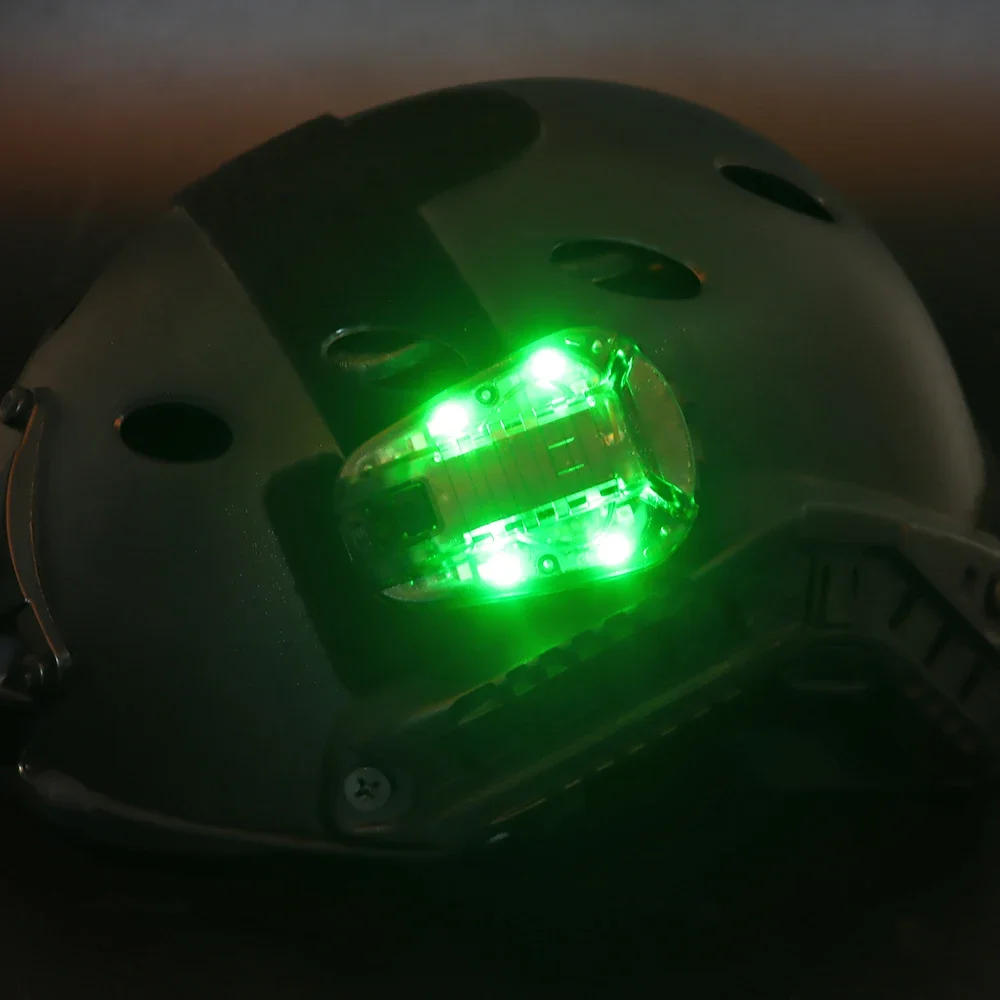 Description Picture 5 of itemTactical Helmet Light Green Red Strobe Waterproof Outdoor Survival Safety Signal Flash Lamp Hunting Militar Airsoft LED Lights