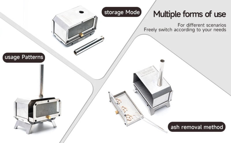 Description Picture 4 of itemGOOUT SPRINGHILL Mini Firewood Stove Outdoor Camping Incense Burner Folding Portable Home Desktop Mosquito Incense Burner