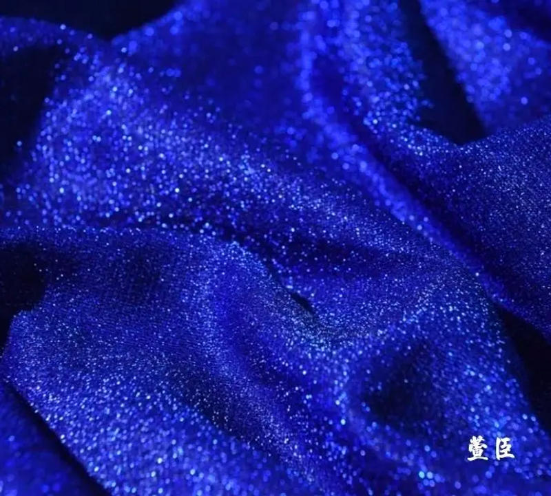 Description Picture 6 of itemGlitter Knitted Metallic Fabric Starry Stage Wedding Clothing Fabric DIY Sewing Handmade Elastic Cloth 50*150cm