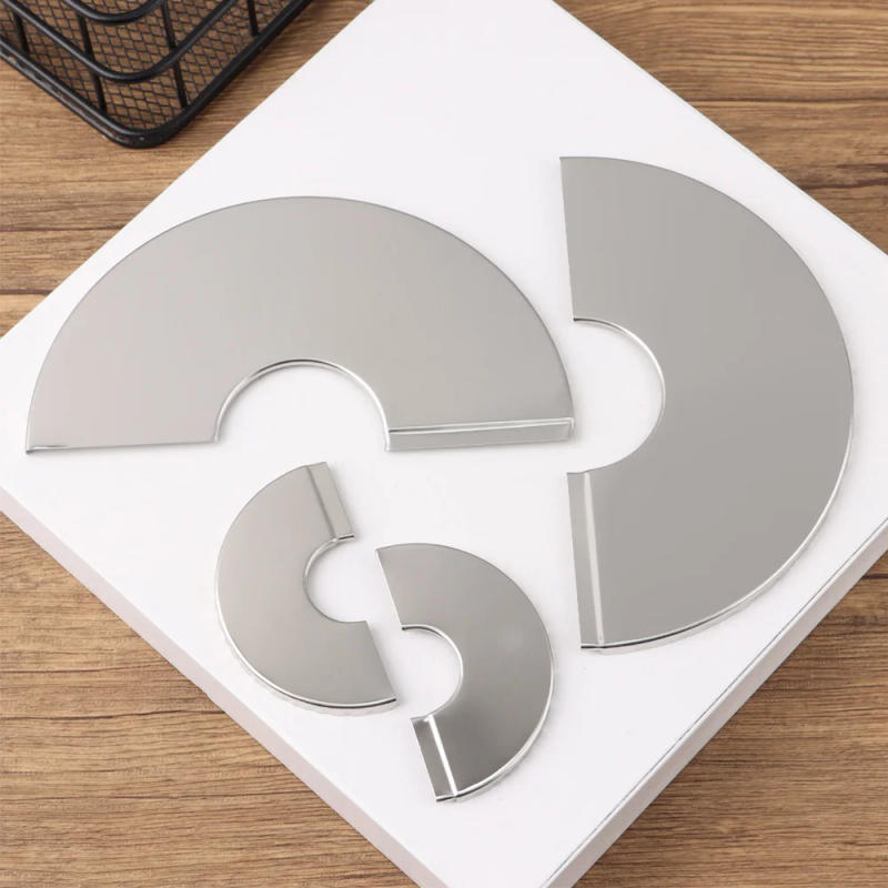 Description Picture 4 of itemStainless Steel Faucet Decorative Cover Self-Adhesive Water Pipe Wall Covers Faucet Accessories Decor Cover For Bathroom Kitchen