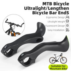 1 Pair Bike Cycling Handle Bar End With Bicycle Handlebar Ends Caps Mountain Bike Handle Bar End Security Grips