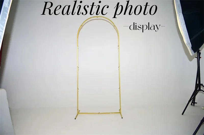 Description Picture 2 of itemMetal Wedding Arch Backdrop Stand Set of 3,golden Balloon Arch for Birthday Party Ceremony Outdoor Indoor Celebration Decoration