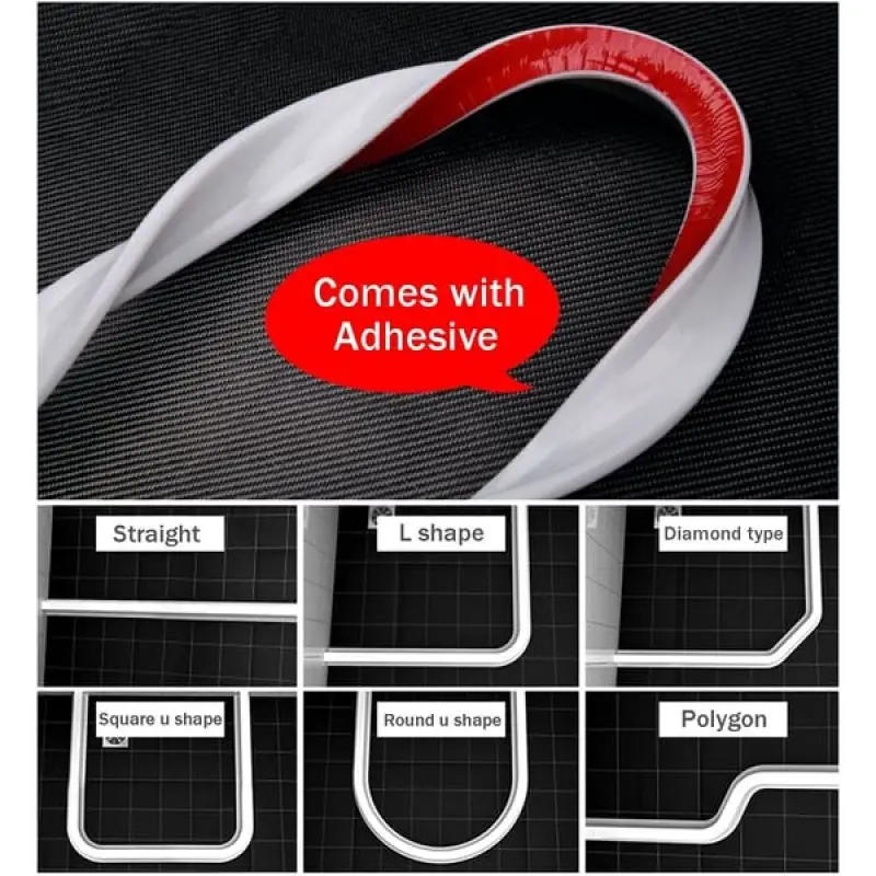 Description Picture 6 of itemSelf-Adhesive Silicone Bathroom Water Stopper Water Retaining Strip Bendable Bathroom Door Washing Machine Shower Dam Barrier