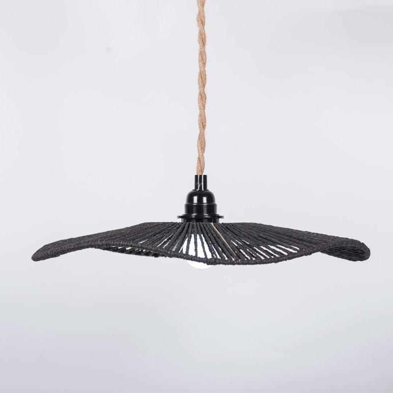 Description Picture 5 of itemWoven Paper Rope Lampshade Chandelier Cover Lamp Shade Hanging Lights Fixture Paper Rope Lampshade Hanging Lights Cover