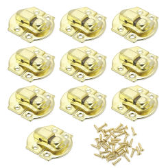 10pcs Wooden Box Latches Catches Antique Jewelry Box Padlock Hasps Decorative Drawer Suitcases Jewelry Wood Case Iron Buckle