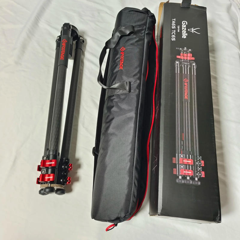 Description Picture 2 of itemIFOOTAGE TA5S/TC5S/TA6S/TC6S/TC7/TC9 Professional Tripod Gazelle Series 3 Sections Carbon Fiber Camera Tripods  for CANON DSLR