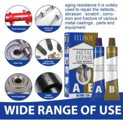 AB Metal Strength Glue Repair Iron Bonding Adhesion Heat Resistance Cold Weld Metal Repair Adhesive Agent Caster Glue Weld Tool