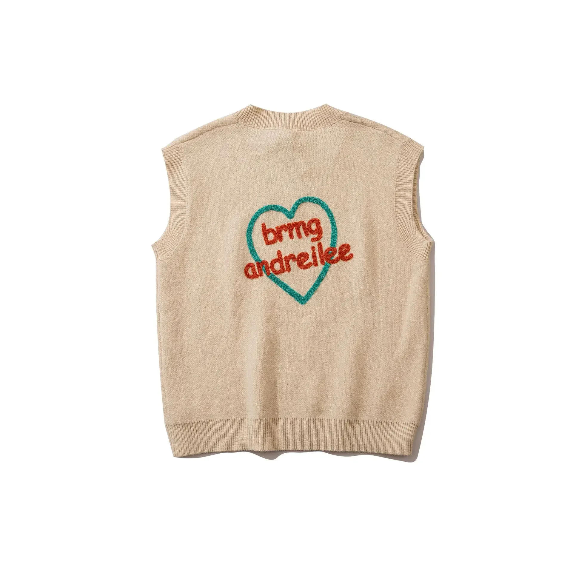 Description Picture 5 of itemWinter Men Harajuku Sweater Vest Letters Heart Loose Sleeveless V-neck Pullover Women Japanese College Style Tops Streetwear New