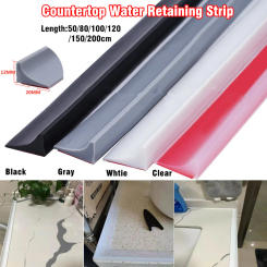 Bathroom Water Stopper Countertop Silicone Retaining Strip Door Basin Stove Washing Machine Shower Threshold water dam barrier