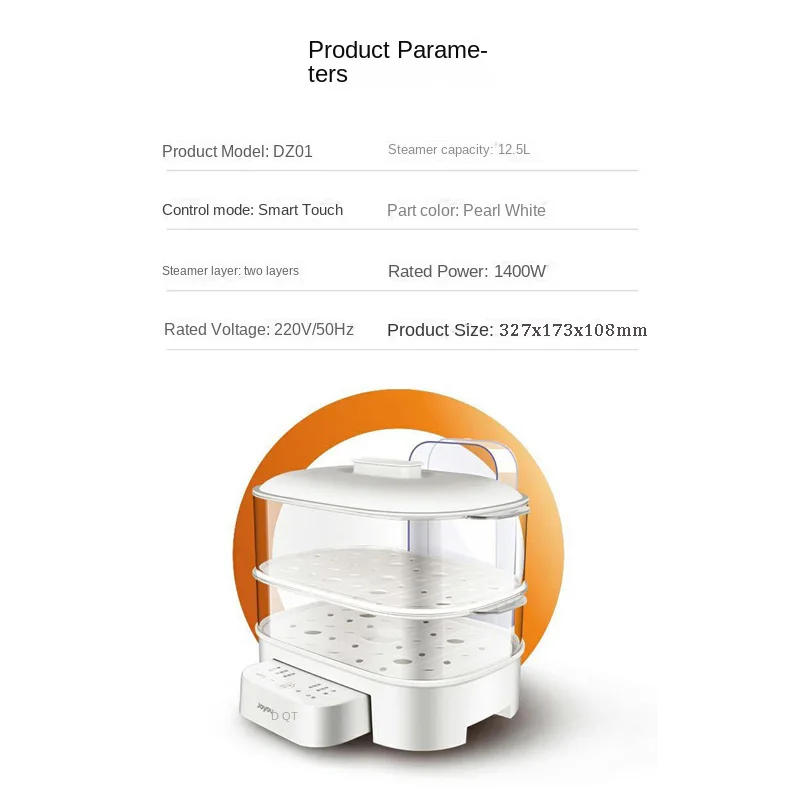 Description Picture 2 of itemHousehold Electric Steamer Cooker Foldable Steamer Pot Large Capacity Multi-layer Food Warmer Breakfast Machine Home Appliance