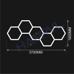 Garage Light Hexagon Led Lights lamp Aluminum Highly Efficient Honeycomb LED Light for Car Showroom  Ceiling Lighting Workshop