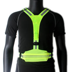 LED Reflective Vest Belt with Pocket Adjustable Safety Vest High Visibility Security Reflective Vest for Night Running Cycling