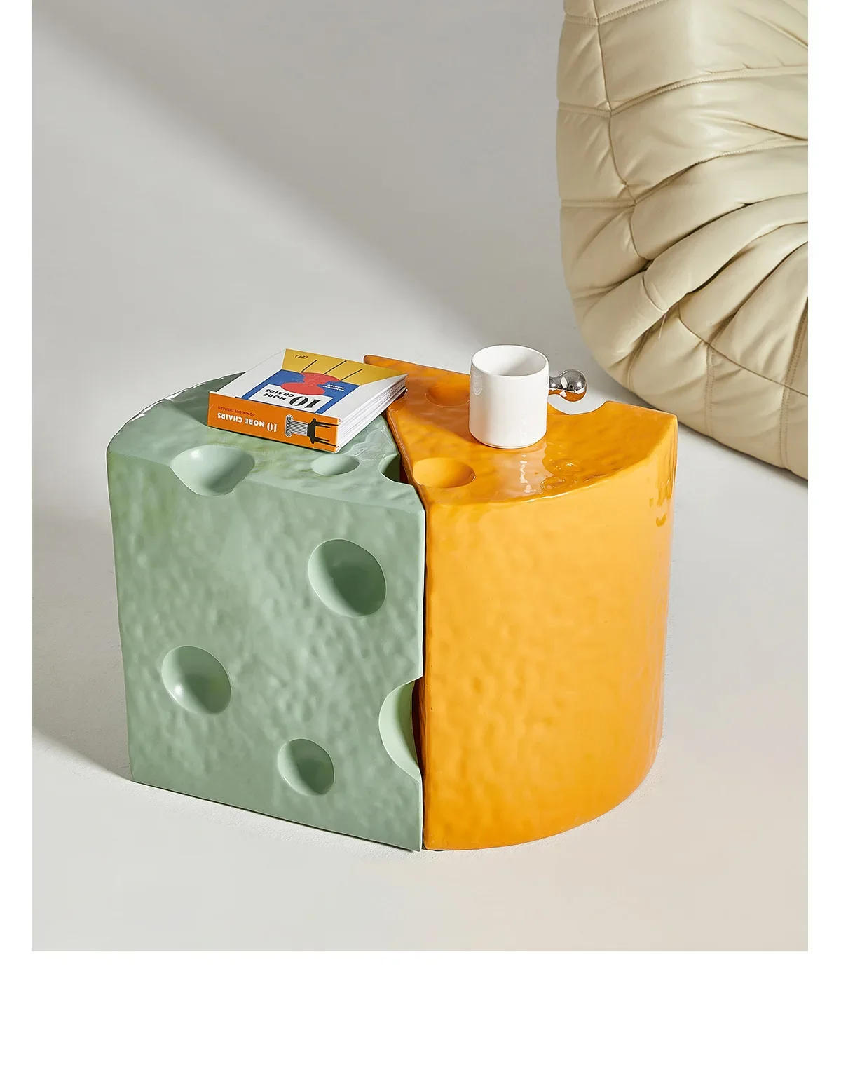 Description Picture 6 of itemMulti-color Nordic Cheese Stool Coffee Table for Living Room Restaurant Dining Chair Sofa Footrest Modern Home Decor Ottoman