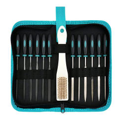Libraton Small File Set, Needle Diamond Files 13PCS, 6Pcs Jewlers Files & 6 Steel Files for Precision Metal File Work Wood Files