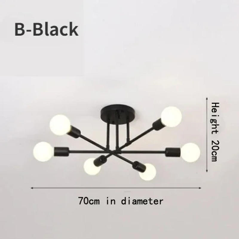Description Picture 6 of itemNordic Minimalist Ceiling Lights Creative Metallic Luster Ceiling Chandelier Bedroom Woonkamer Dining Room Indoor LED Decoration