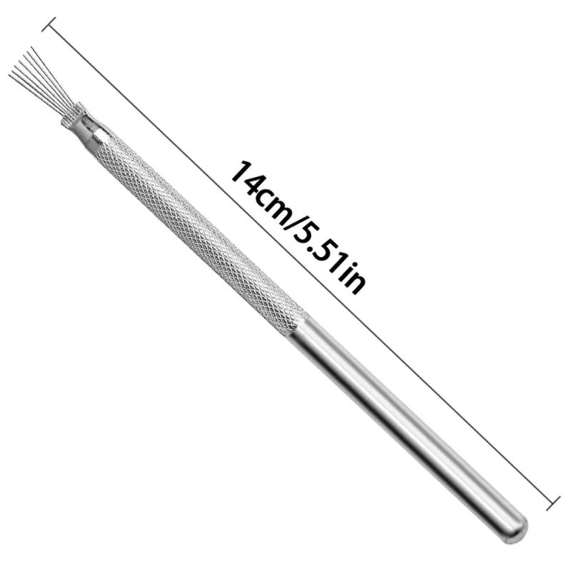 Description Picture 2 of itemStainless Steel 7-pin Nail Liner Nail Art Tools Stripe Lines Bendable Pins Nail Art Pens Gel Painting Ultra-thin Line Nail Brush