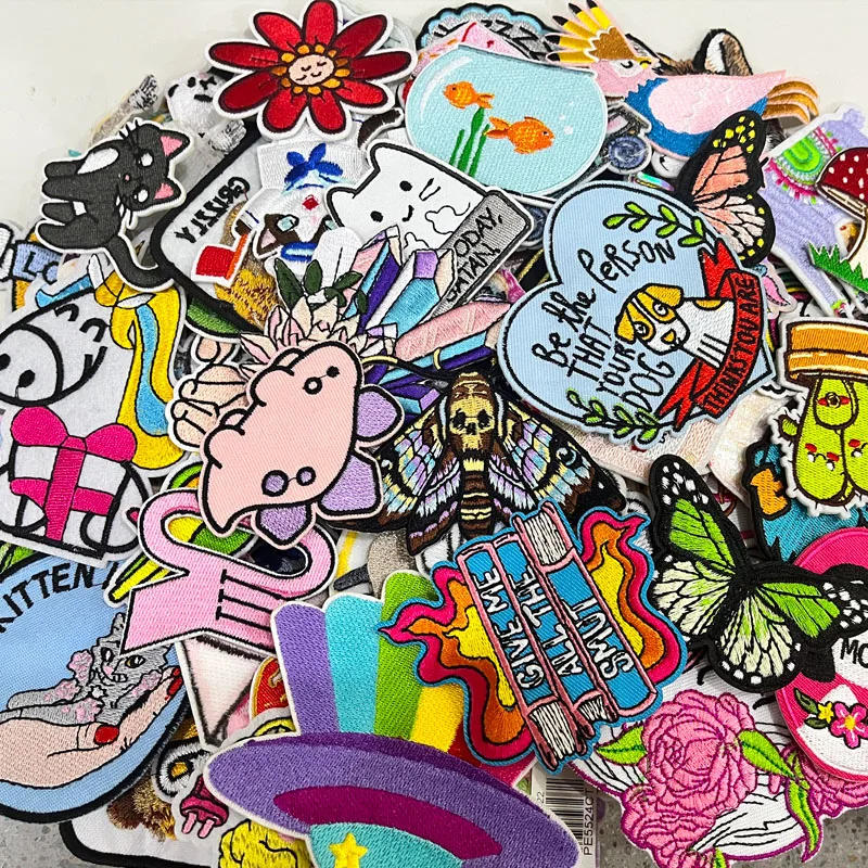 Description Picture 3 of item10/20/30/40/50PCS Random Mix Cartoon Iron On Patches for Clothing Decoration DIY Apparel Fabric Sticker Backpack Sewing Applique