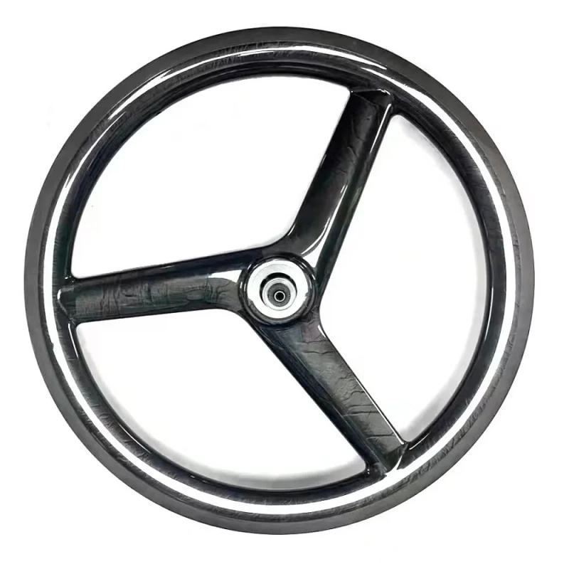 Description Picture 6 of item20Inch 451Carbon 3 Spoke Wheels BMX Folding Bike Wheelset Ceramic Peilin 36T Ratchet Hub Tubeless Rim Disc Brake 26mm Wide 135mm