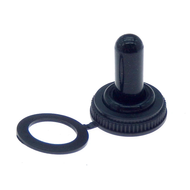 Description Picture 2 of item10PCS/LOT 12MM Toggle Switch Waterproof Rubber Resistance Cover Dust Cap Boot Black Tarpaulin