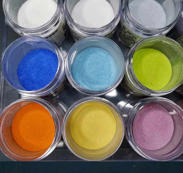 Description Picture 6 of item30g/ Box Pure silver Kiln Change Series Opaque High Temperature Enamel Powder DIY handwork Jingtai Blue Jewelry Pendant Material