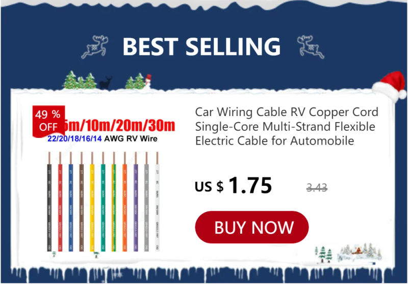 Description Picture 3 of itemRed Black Silicone Cable 24 22 20 18 16 14 12 10 8 6 4 AWG Heat Resistant Electrical Wire for Solar Panel Auto Battery LED Light