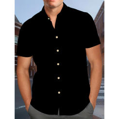 Men's Shirt Summer Casual Fashion Short Sleeved Shirt For Men Loose Breathable Hawaiian Shirt Man Casual Men's Clothing Top