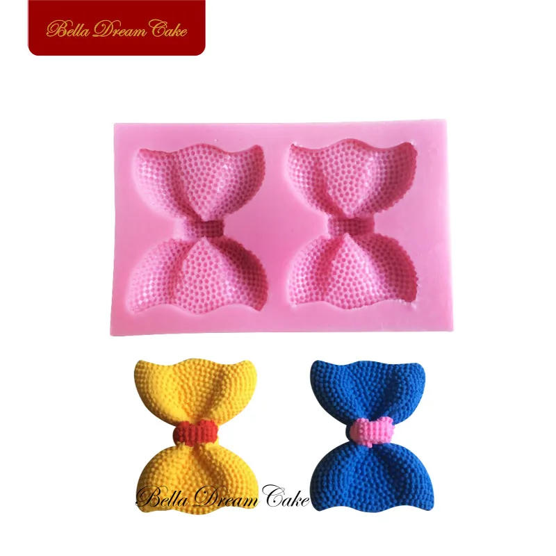 Description Picture 4 of item3D Small Bowknot Design Silicone Mold for Cupcake Topper Fondant Chocolate Mould DIY Clay Model Cake Decorating Tools Bakeware