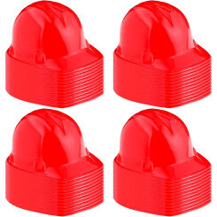 5-50pcs Kids Firefighter Hat Plastic Fireman Hat Red Fire Chief Helmet Fireman Helmet Fire Hats for Boys Girls Role Play Party