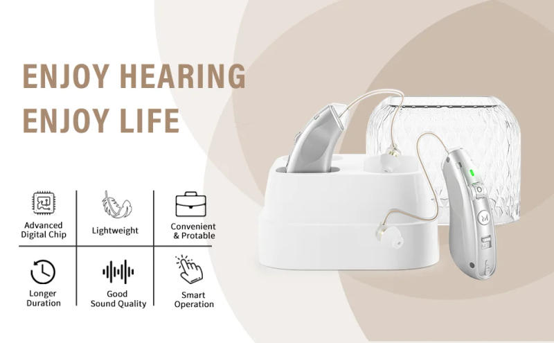 Description Picture 2 of itemRechargeable hearing aids for seniors with noise reduction ,Digital Hearing Amplifiers for Hearing Loss, with charging case.