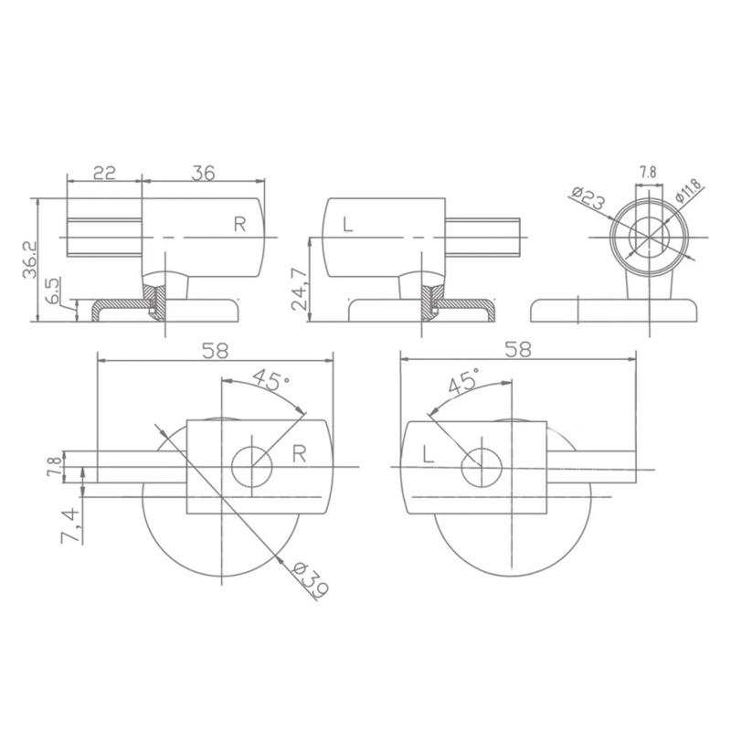 Description Picture 5 of itemHardware Toilet Hinges Home Improvement Furniture Hardware Replacement Soft Close Hinges Toilet Top Fixing Method