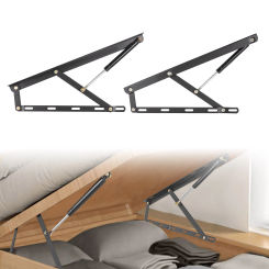 2Pcs Living Bed Lift Mechanism Sofa Lift Kit Bed Storage Lift Gas Spring Set for Storage Bed Foldable Liftable w/Pneumatic Poles