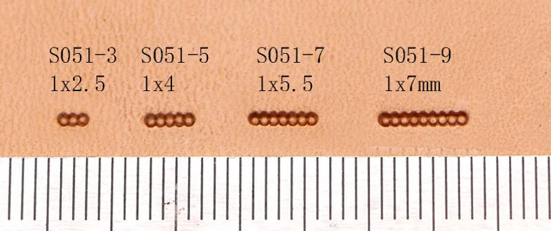 Description Picture 3 of itemLeather Work Stamping Tool Background Row of dots Pattern S051 Stamp Leather Carving Craft Zhongjiang304 Stainless streel Stamps