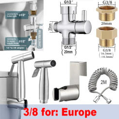 WETIPS Bidet Faucet Sprayer Bidet Shower Set Anal Shower Toilet Water Bath Jet Toilet Spray Douche Hygiene Female Vaginal for EU