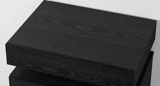 Description Picture 3 of itemNight Stand with Charging Station, Modern Black Nightstand with LED Light and Drawers, Bedside Tables/End Table for Bedroom