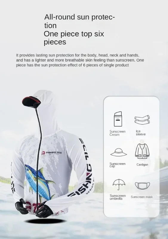 Description Picture 4 of itemOutdoor Competitive Fishing Suits for Men and Women, Quick-Drying Jacket and Pants Set, Sun-protective Shirt, Deep-Sea