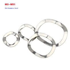 304 Stainless Steel Three Wave Washers Spring Washer M3 M4 M5 M6 M8 M10 M12 M14 M16 M19 M21 M23 M25 M27 M31 M39 M41 M51