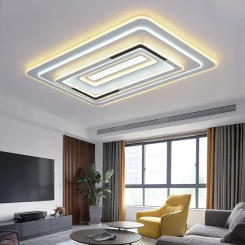 Modern LED Ceiling Lamp 48/98/128W Square LED Panel Ceiling Light for Bedroom Living Room Kitchen Indoor Lighting Fixture