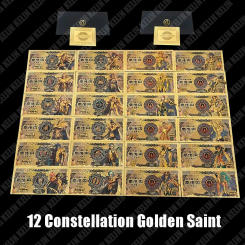 2020 24xdesigns Japan Anime Gold Saint Seiya 10000 Yen Gold plastic Collective Banknotes for classic childhood memory Collection