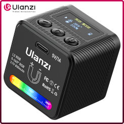 Ulanzi L2 RGB Mini COB Video Camera Light Dimmable 360° Full Color Light with Diffuser Honeycomb Photography for DSLR Camera