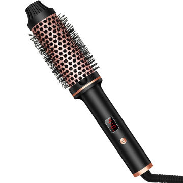 Thermal Brush 1.5 inch Heated Curling Brush Ceramic Curling Comb Volumizing Brush Curling Iron Dual Voltage Travel Curling Iron