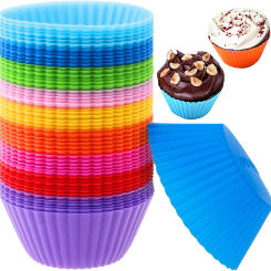 9pcs/Set Silicone Cake Mold Round Shaped Muffin Cupcake Baking Molds Kitchen Cooking Bakeware Maker DIY Cake Decorating Tools