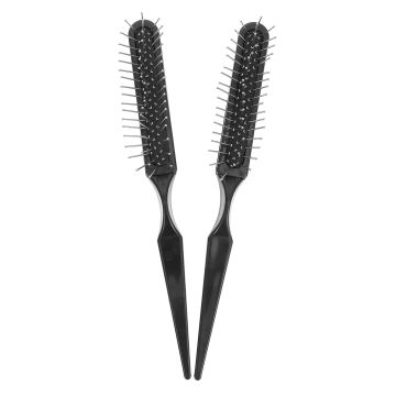 2 Pcs Hair Comb Rat Tail Brush Steel Teasing Hairbrush Massage Styling Scalp