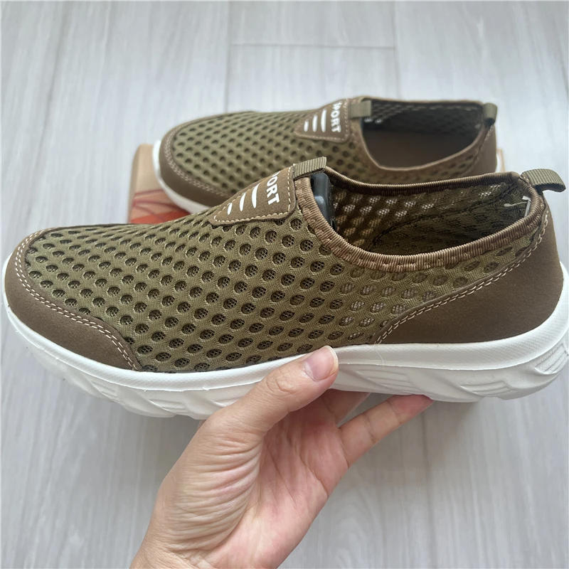 Description Picture 6 of itemSummer Sneakers Shoes for Men Breathable Mesh Lightweight Casual Walking Shoes Slip-On Driving Men Loafers Zapatos Casuales