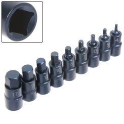1/2Inch Drive Hexagon Socket Screwdriver Wrench Hex Socket Wrench Multi-Function Hand Tools Drill Bit  55mm H4-H17