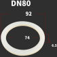 DN80 74x92x6.5mm