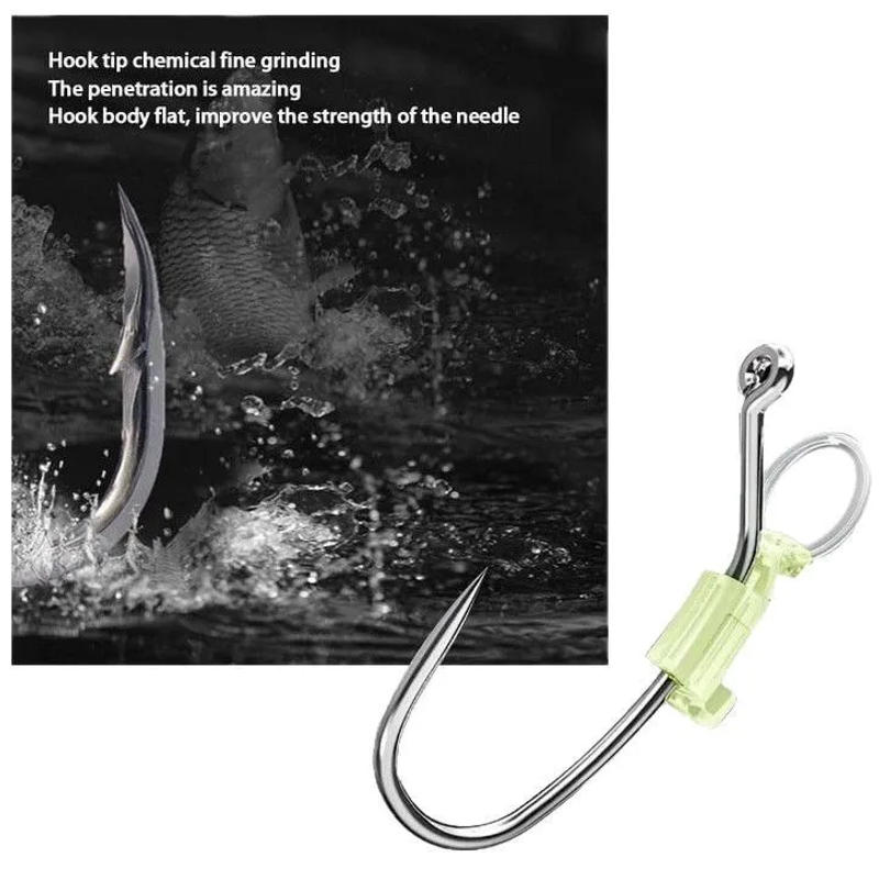 Description Picture 5 of item10pcs Luminous Live Shrimp Hooks  Hooks Fishs ToolTied Good Strong Horse Line hooks Fishing Gear Accessories