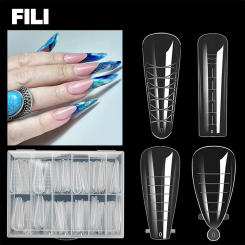 Nail Forms For Extension Mold Quick Building Extend Square Stiletto Tips Sharp Stilettos Top Molds Upper Forms Dual Forms