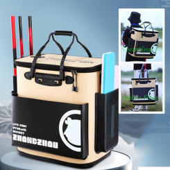 Fishing Tackle Storage Bag Shoulder Backpack Portable Rod Barrel Camping Multifunction Fishing Bucket Live Fish Protective Box