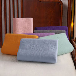 1pcs Pure Color Cotton Pillowcase Memory Foam Bed Latex Pillow Cover Waterproof Protector Pillowslip Sleeping Pillow Bedding Set